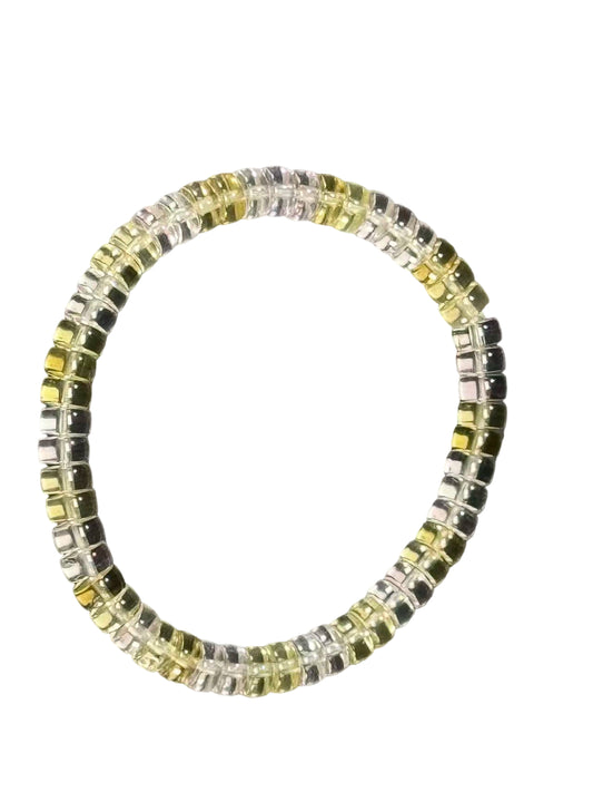 Colorful Mottled Bead Bracelet with Gold Accents - The Gentle Glow – AURA & LUCK